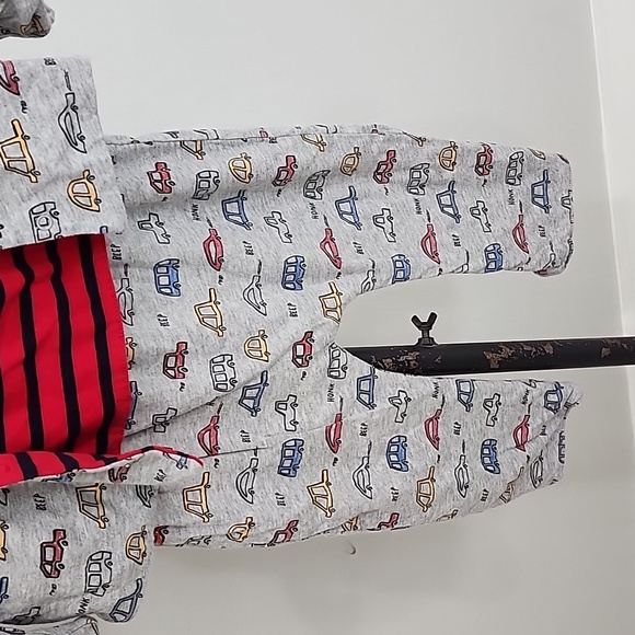 Baby Gap Two Piece Reversible Outfit Pants Jackets Grey Red Navy Cars 6-12 Month - Picture 3 of 10